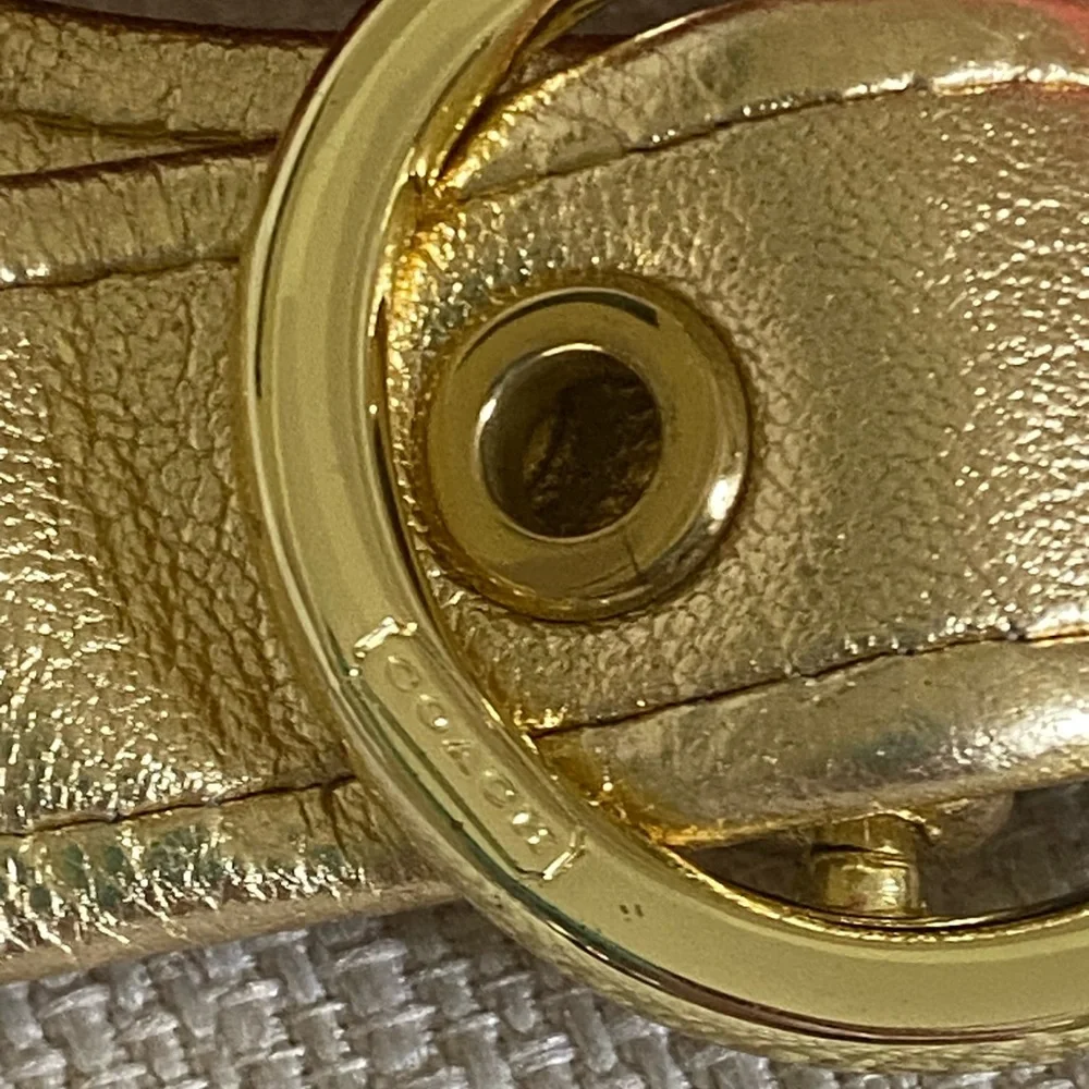 Coach Gold Patchwork Shoulder Bag - Picture 10 of 12